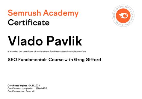 SEO Certifications .